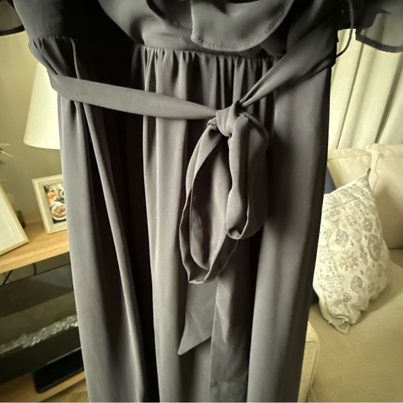 Bisou Bisou Michele Bohbot Sleeveless Belted Black Maxi Dress size 6 NWT - Picture 5 of 12